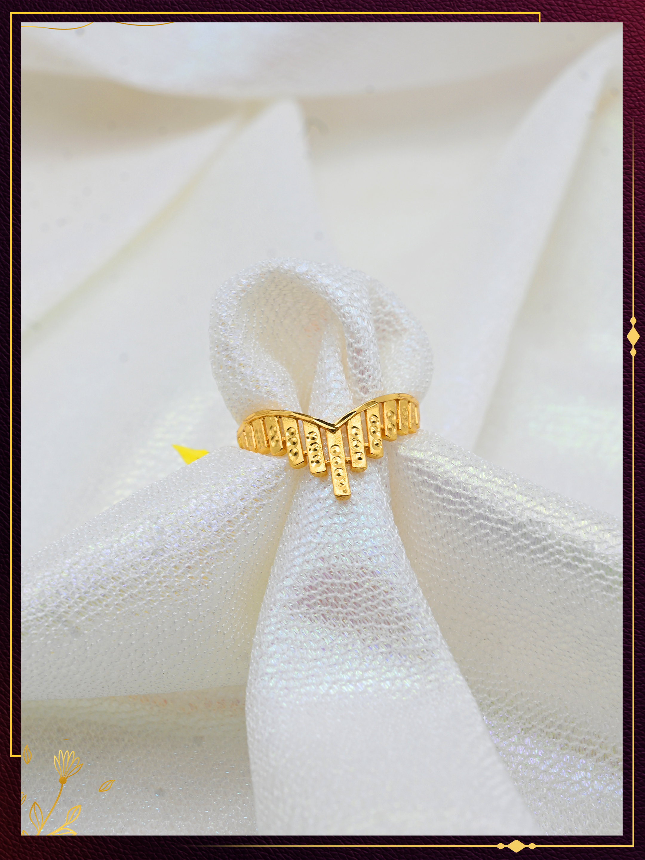 Elegant Gold Finish Designer Ring