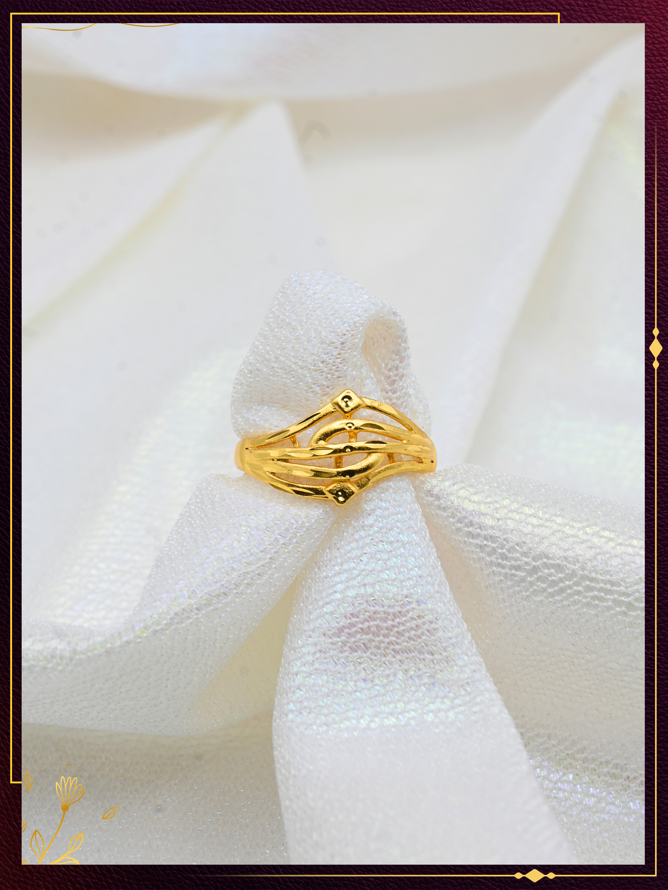 Stylish Gold Finish Designer Ring