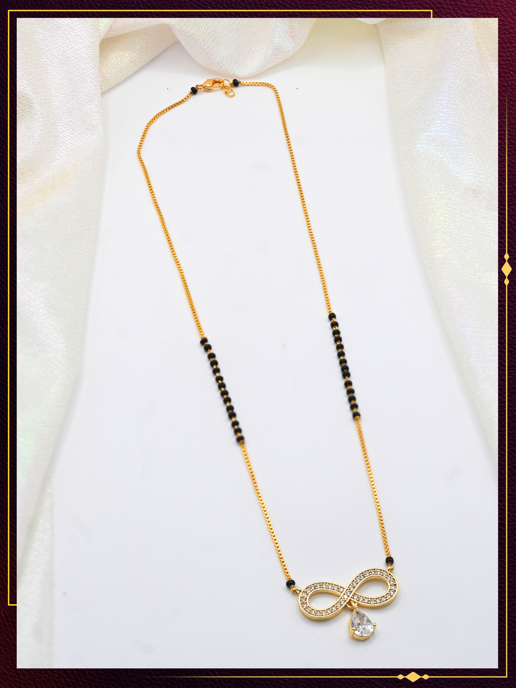 Fancy Short Mangalsutra with Elegant Pendant
